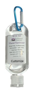 Hand Sanitizer Gel, 50 ML. Custom Scent