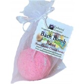Bath Bomb with Rose Quartz Crystal Inside, Rose